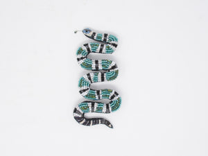 Green Banded Snake Brooch