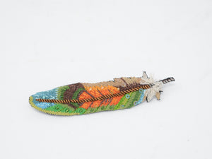 Lovebird Feather Brooch