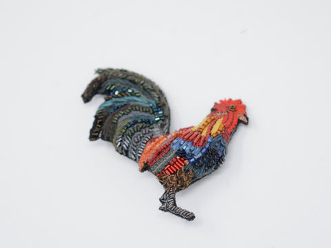 Farm Rooster Brooch