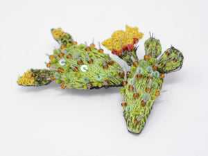 Indian Fig Cactus Brooch