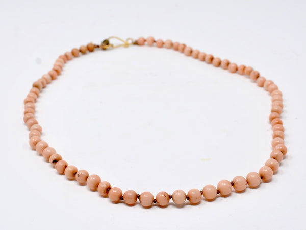 Antique Italian Pink Coral Necklace
