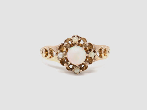 Antique Opal and Pearl Ring
