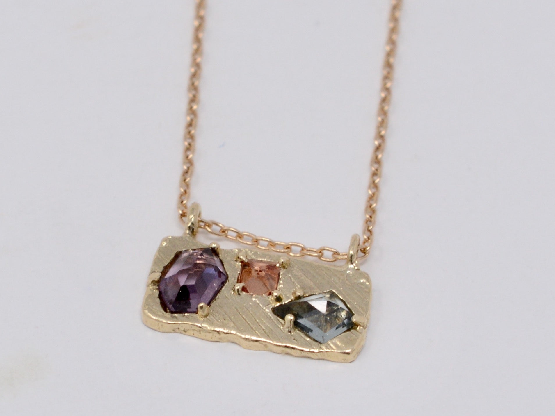Small Spinel Collage Necklace