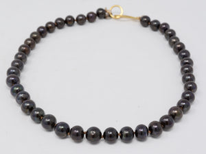 Charcoal Pearl Necklace