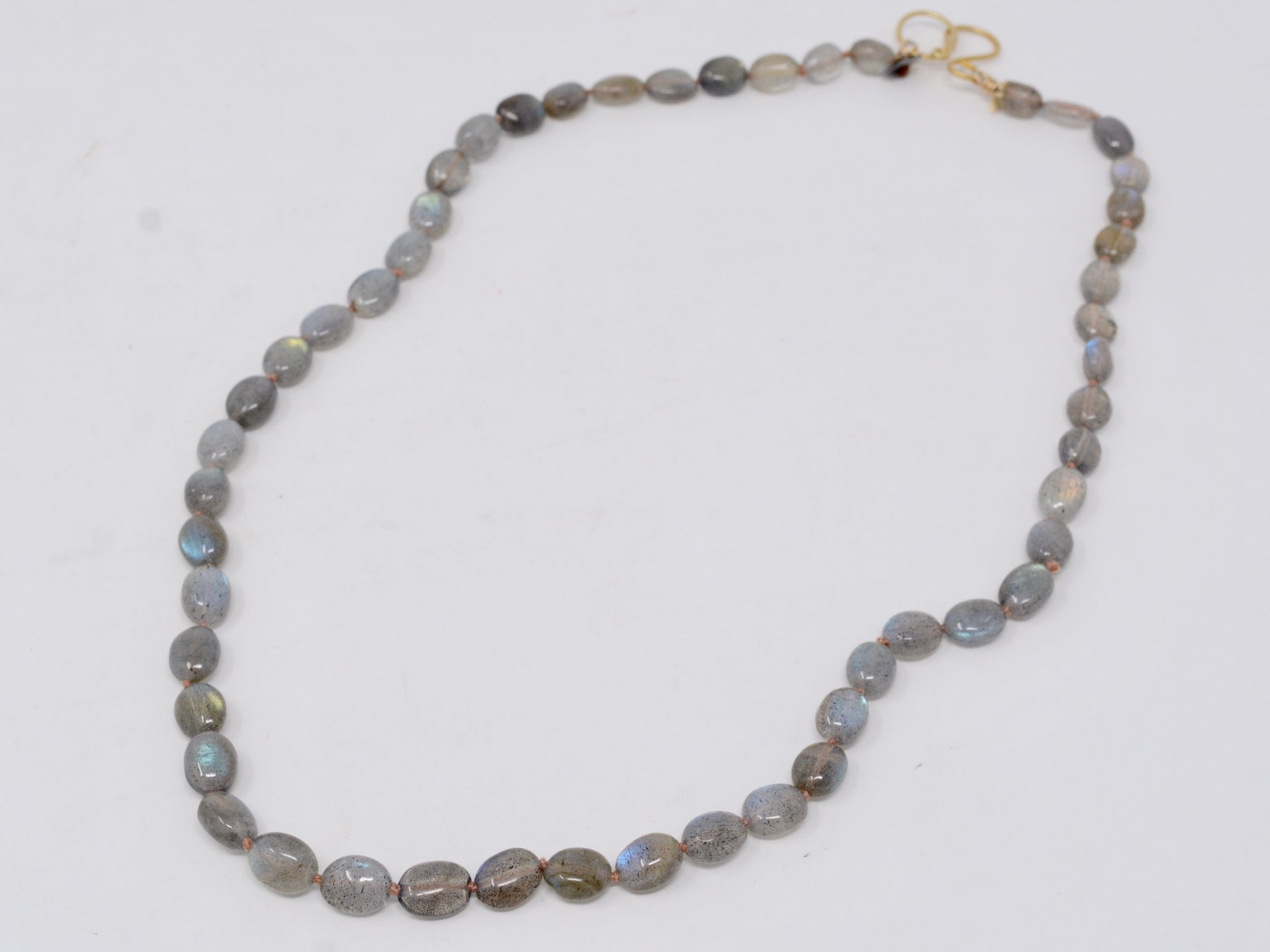 Knotted Polished Labradorite Necklace